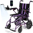 thumbnail image 1 of Foldable Electric Wheelchair,20+ Miles Long-Range(286LBS)Lightweight Portable Electric Wheelchair for Adults,Smart Motorized Mobility Scooter with 360°Joystick,Warranty,Purple, 1 of 16