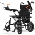 thumbnail image 1 of Foldable Electric Wheelchair,20+ Miles Long-Range(286LBS)Lightweight Portable Electric Wheelchair for Adults,Smart Motorized Mobility Scooter with 360°Joystick,Warranty,Black, 1 of 13