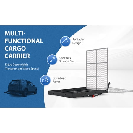 Foldable Electric Wheelchair Hitch Carrier Mobility Scooter Folding Loading Ramp