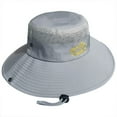 thumbnail image 1 of Foldable Embroidery Wide Brim Fishing Cap Panama Hat Sun Cap Bucket Hat GREY, 1 of 8