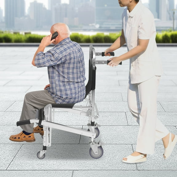 Foldable Emergency Stair Chair, Stair Climbing Wheelchair, Folding Transportation Stair Chair Homes, Schools, Hospitals, Nursing Homes