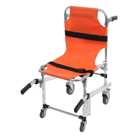 Foldable Emergency Stair Climbing Wheelchair, Aluminum Alloy Evacuation Chair 352.74lbs Load for Hospital Fire Rescue