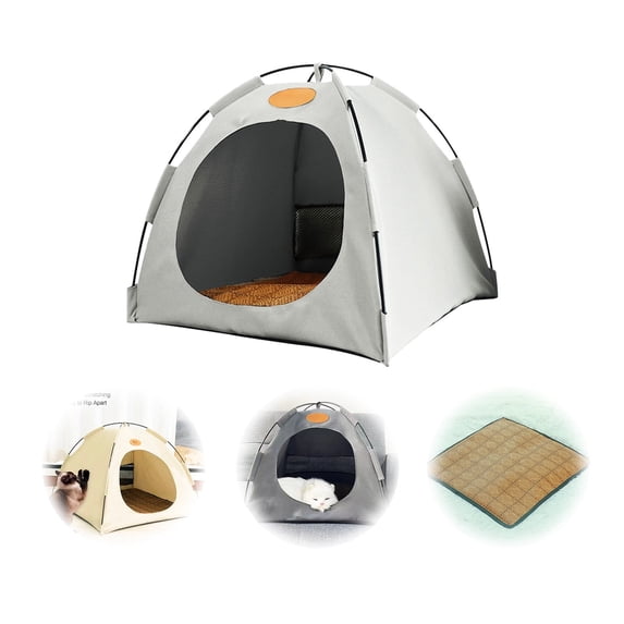 Foldable Enclosed Pet Kennel Tent with Removable Cushion for Indoor and Outdoor Use Breathable Washable Dog Cat Bed