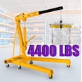 thumbnail image 1 of Foldable Engine Hoist, 4400 LBS Capacity, Yellow Folding crane with 6 Casters, Heavy Duty Shop Crane, Heavy Duty Hydraulic Shop Crane, for Car/Truck Engines, 1 of 10