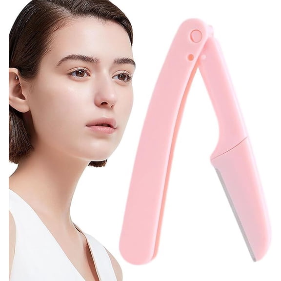Foldable Eyebrow Trimmer Portable Face Razor for Women Multipurpose Facial Hair Remover Travel Friendly Grooming Tool