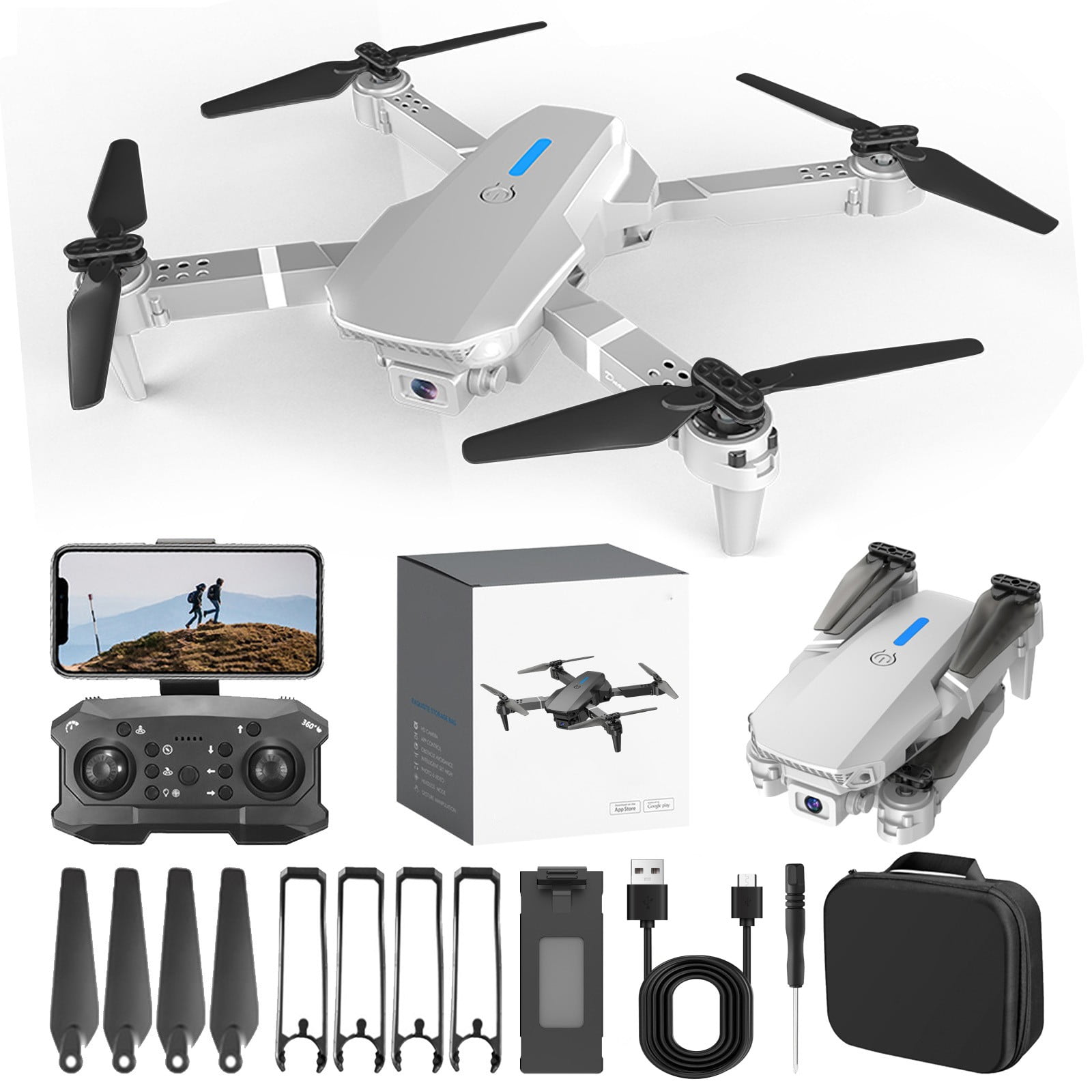 Foldable FPV Drone with 1080P Camera, WiFi APP Real-Time View