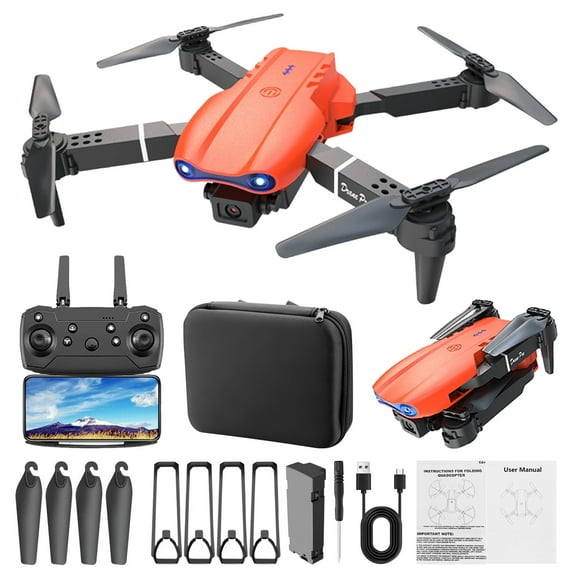 Foldable FPV Drone w/ Dual 1080P Cameras & VR Support - Auto Follow, Gesture Control, 15 Min Flight, Carry Case