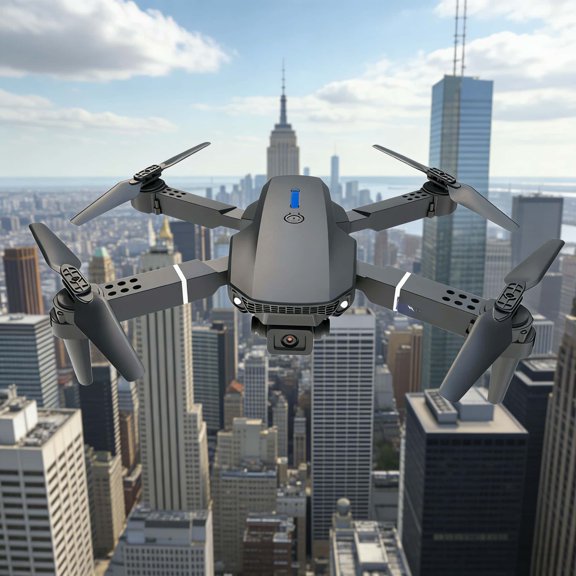 Foldable FPV Quadcopter with Dual Cameras, Equipped with Remote Control and Storage Box