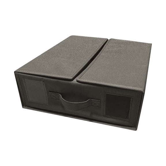 Foldable Fabric Bed Sheet Organizer with Zippered Closure and Clear View Window Lightweight Blanket Storage Box for Linen Closet Portable Folding Container for Bedding Clothes Pillowcases