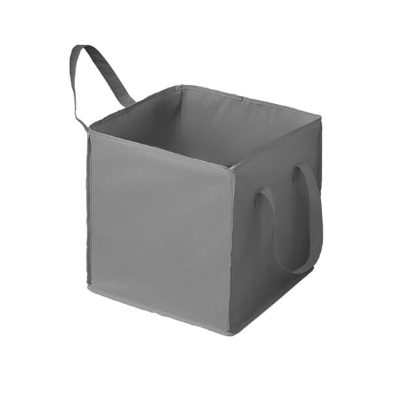 Foldable Fabric Hanger Organizer with Portable Handle, Triangular Storage Caddy for Closets and Travel, Gray