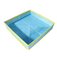 thumbnail image 1 of Foldable Fabric Sandbox Tray - Reusable Portable Play Tray for Kids Sand, Sensory Toys & Outdoor Activities (Blue/Sky Blue), 1 of 6