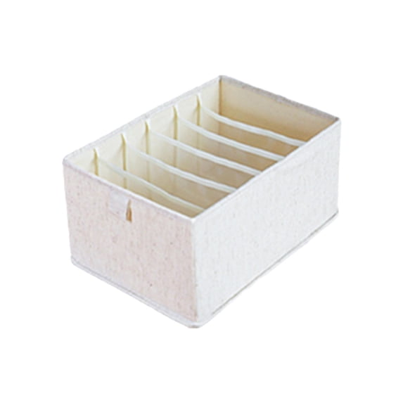 Foldable Fabric Storage Basket, 17.3 x 11.8 x 8 in, Cloth, Divided, Thickened Shelf Organizer for Closets and Wardrobes