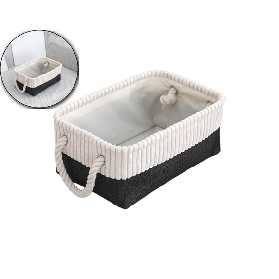 Foldable Fabric Storage Basket – Soft & Durable Cloth Organizer for Clothes, Toys & Home Essentials – with Handles