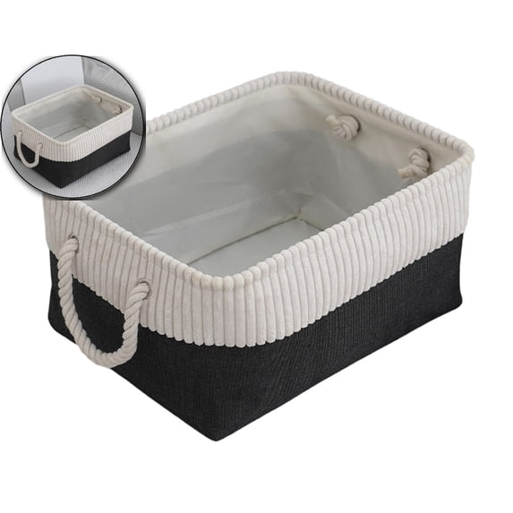 Foldable Fabric Storage Basket – Soft & Durable Cloth Organizer for Clothes, Toys & Home Essentials – with Handles