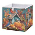thumbnail image 1 of Foldable Fabric Storage Bin Home Cubes Clothing Organizer Bins Large Collapsible Box Basket for Home Organizer Birdhouse and Colorful Birds, 1 of 7