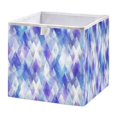 thumbnail image 1 of Foldable Fabric Storage Bin Home Cubes Clothing Organizer Bins Large Collapsible Box Basket for Home Organizer Blue and Purple Rhombus Shapes, 1 of 7