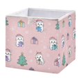 thumbnail image 1 of Foldable Fabric Storage Bin Home Cubes Clothing Organizer Bins Large Collapsible Box Basket for Home Organizer Cat Holding Christmas Gifts, 1 of 7