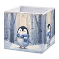 thumbnail image 1 of Foldable Fabric Storage Bin Home Cubes Clothing Organizer Bins Large Collapsible Box Basket for Home Organizer Cute Penguin in Winter, 1 of 7