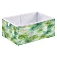thumbnail image 1 of Foldable Fabric Storage Bin Home Cubes Clothing Organizer Bins Large Collapsible Box Basket for Home Organizer Green Tie-dye Flowers, 1 of 7