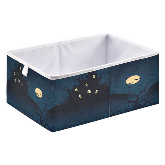 Foldable Fabric Storage Bin Home Cubes Clothing Organizer Bins Large Collapsible Box Basket for Home Organizer Halloween Background Design Element