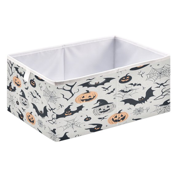 Foldable Fabric Storage Bin Home Cubes Clothing Organizer Bins Large Collapsible Box Basket for Home Organizer Halloween Design Elements