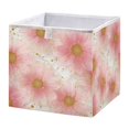 thumbnail image 1 of Foldable Fabric Storage Bin Home Cubes Clothing Organizer Bins Large Collapsible Box Basket for Home Organizer Light Pink Daisies, 1 of 7