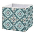 thumbnail image 1 of Foldable Fabric Storage Bin Home Cubes Clothing Organizer Bins Large Collapsible Box Basket for Home Organizer Pastel Blue Shape Pattern, 1 of 7