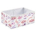 thumbnail image 1 of Foldable Fabric Storage Bin Home Cubes Clothing Organizer Bins Large Collapsible Box Basket for Home Organizer Pastel Pink Halloween Icons, 1 of 7