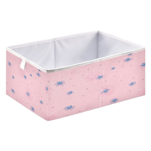 Foldable Fabric Storage Bin Home Cubes Clothing Organizer Bins Large Collapsible Box Basket for Home Organizer Spiders and Spider Webs