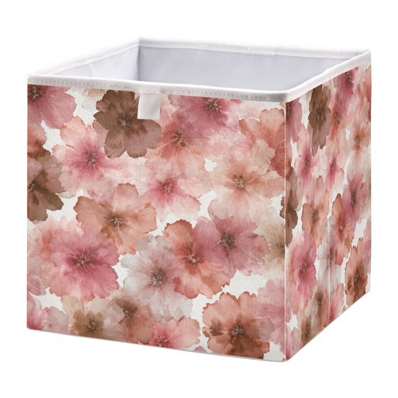 Foldable Fabric Storage Bin Home Cubes Clothing Organizer Bins Large Collapsible Box Basket for Home Organizer Tie-dye Flowers Pattern