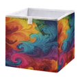 thumbnail image 1 of Foldable Fabric Storage Bin Home Cubes Clothing Organizer Bins Large Collapsible Box Basket for Home Organizer Vibrant Colorful Tie-dye Pattern, 1 of 7