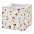 thumbnail image 1 of Foldable Fabric Storage Bin Home Cubes Clothing Organizer Bins Large Collapsible Box Basket for Home Organizer Watercolor Mushrooms Pattern, 1 of 7