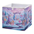 thumbnail image 1 of Foldable Fabric Storage Bin Home Cubes Clothing Organizer Bins Large Collapsible Box Basket for Home Organizer Whimsical Candyland Scene, 1 of 7