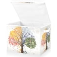 thumbnail image 1 of Foldable Fabric Storage Bin With Handle Collapsible Basket Box Storage With Lid Organizer A Beautiful Artwork, 1 of 7