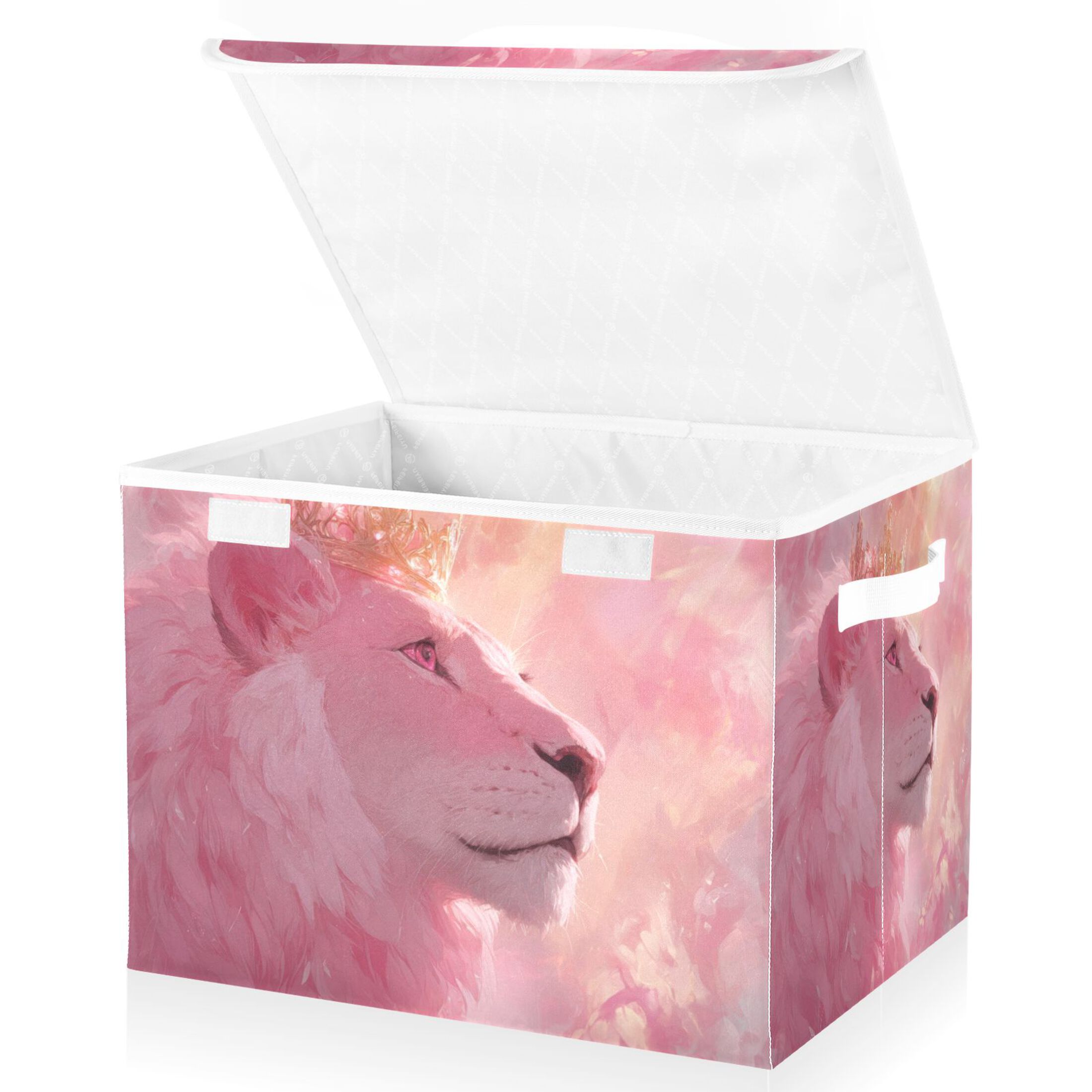 Foldable Fabric Storage Bin With Handle Collapsible Basket Box Storage ...