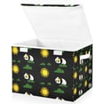 thumbnail image 1 of Foldable Fabric Storage Bin With Handle Collapsible Basket Box Storage With Lid Organizer Panda, 1 of 7