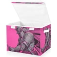 thumbnail image 1 of Foldable Fabric Storage Bin With Handle Collapsible Basket Box Storage With Lid Organizer The Soidler, 1 of 7