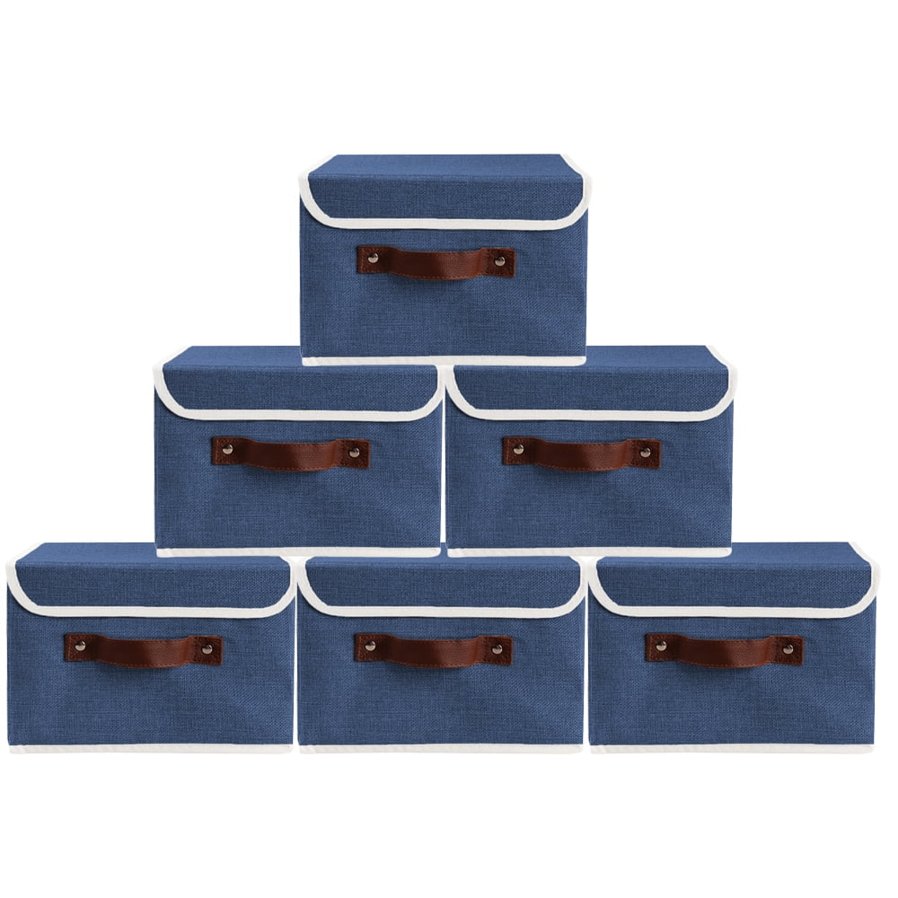 Foldable Fabric Storage Bin With Handle Lid Large Collapsible Box