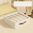 thumbnail image 1 of Foldable Fabric Storage Box - Underwear Organizer Drawer, Multi-Compartment Drawer Compartment Organizer for Socks/Bras/Ties, Collapsible Design for Closet/Dresser (12x6x4in), 1 of 7