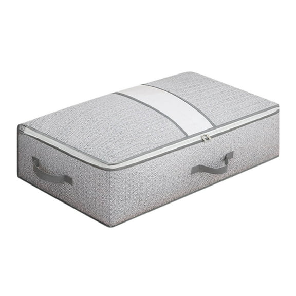 Foldable Fabric Storage Box with Window & Lid | Drawer Style Organizer for Clothes, Sweaters & Pants | Stackable Under Bed & Closet Storage Container | Large Capacity Non-Woven Fabric Box