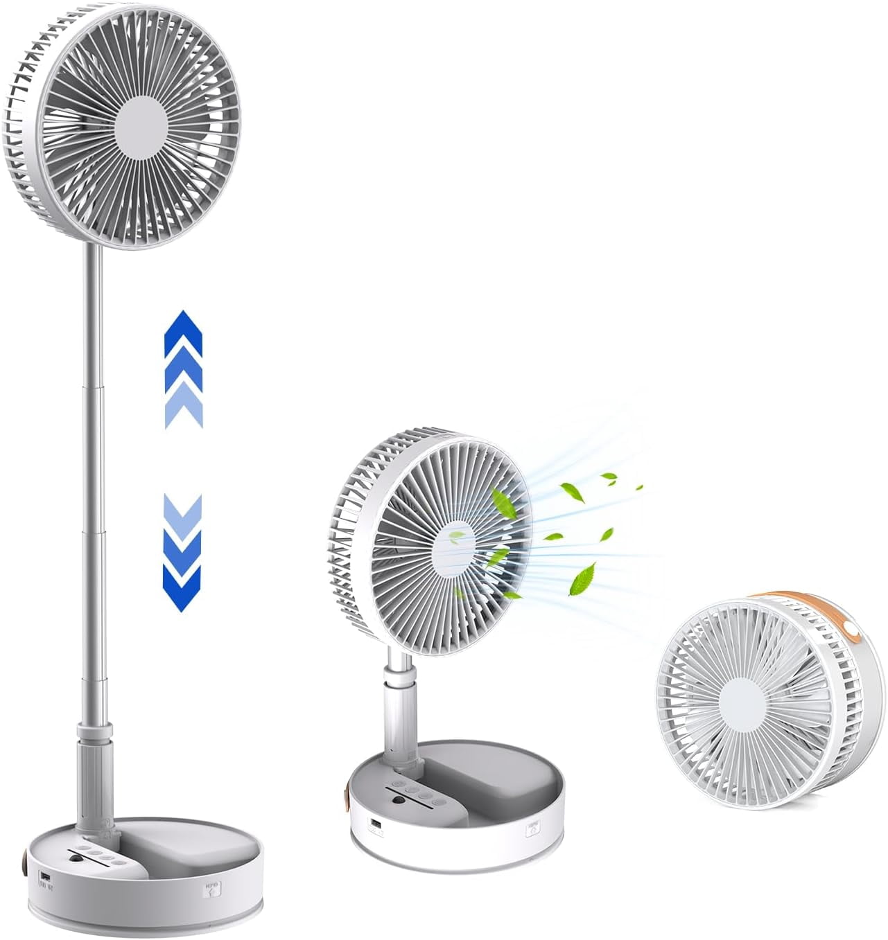 Venty Fan Battery Operated Fans UNITEDTIME Rechargeable Oscillating Fan ...