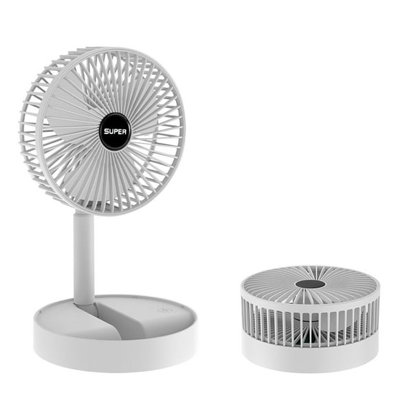 Foldable Fan,Stand Fan,Stretchable Fan, Fan Portable, 3 Speeds Desktop Table Fan, Plug In Power Fan, Rotation Strong Wind, Quiet Small Fan For Home Desktop Office(White)