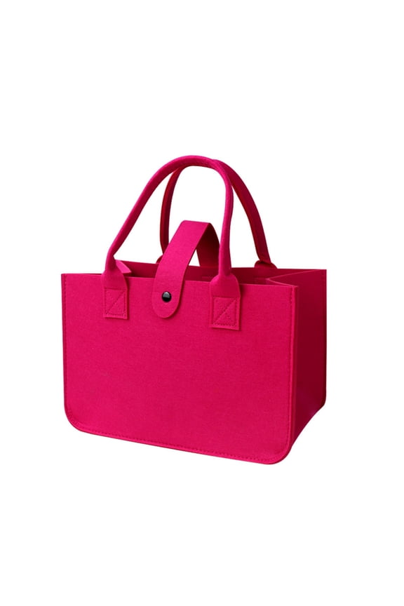 Foldable Felt Shopping Bags Large Capacity Shopper Storage Bags For Groceries And Travel With Reinforced Handles