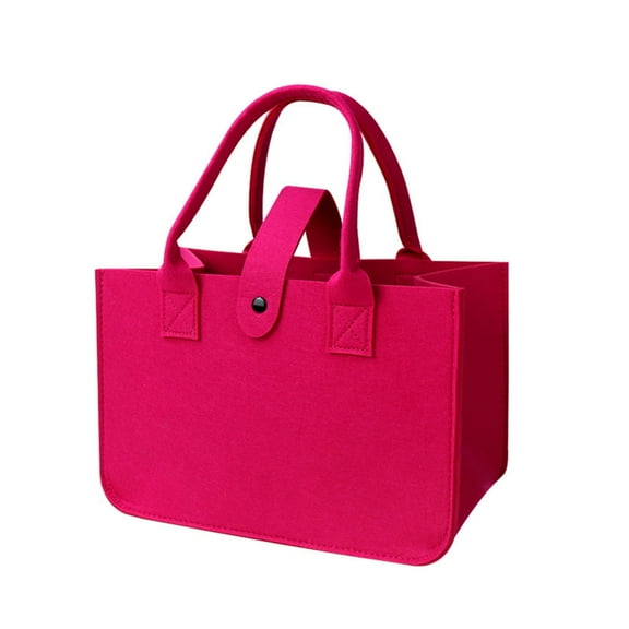 Foldable Felt Shopping Bags Large Capacity Shopper Storage Bags For Groceries And Travel With Reinforced Handles