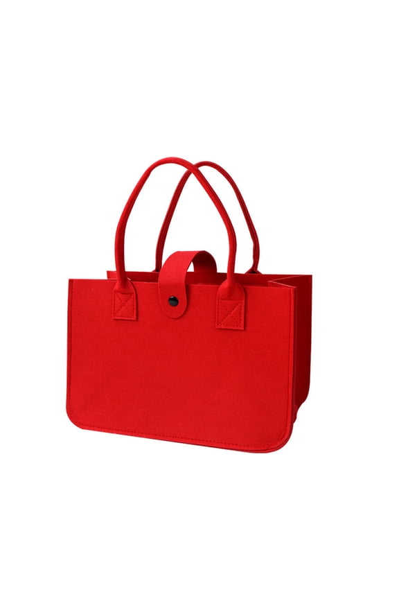 Foldable Felt Shopping Bags Large Capacity Shopper Storage Bags For Groceries And Travel With Reinforced Handles