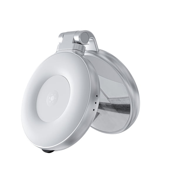 Foldable Fill Rings Light with Glass for Makeup Photography Recording Video Conference Rotating Selfie Light