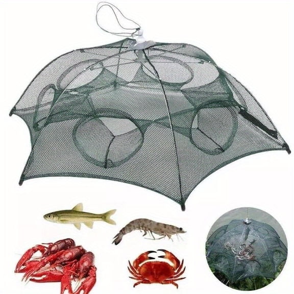 Foldable Fishing Bait Trap Crab Net Crawdad Shrimp Cast Dip Cage Fish Minnow
