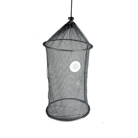 Foldable Fishing Baits Cage with Convenient Drawstring Designs for Live Fishes