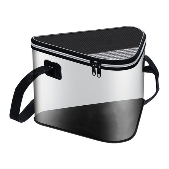 Foldable Fishing Bucket, 12L Portable Live Fish Storage Container, Fishing Equipment Multi Functional Live Fish Bait Bucket for Boat Fishing, Kayak Fishing