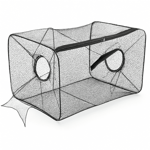 Foldable Fishing Net and Fish Minnow Trap 2 Pack